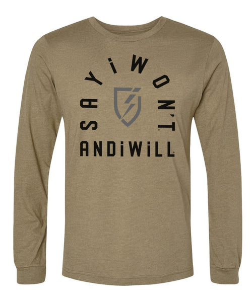 Facility Creed L/S Tee - Heather Olive