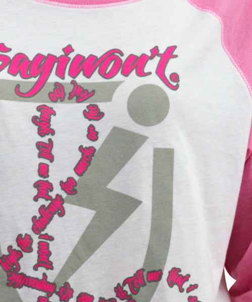 Barrel Creed 3-4 Raglan - Pink-White