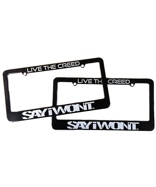 SAYiWON'T License Plate Frame - Black