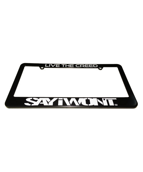 SAYiWON'T License Plate Frame - Black