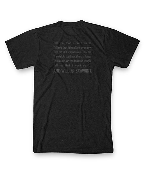 17 Creed Tee - Heather Black