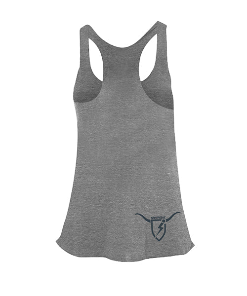 Cowgirl BLiTZ Tri-Racer Tank - Heather Gray