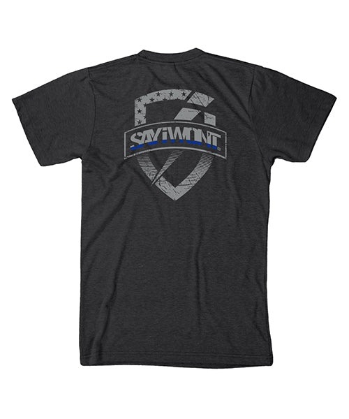 Shielded BLUE Line Tee - Black