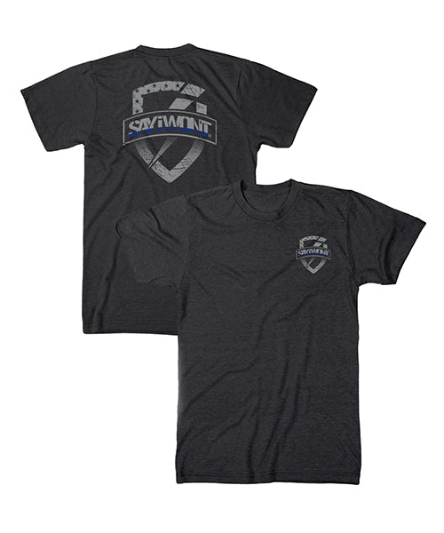 Shielded BLUE Line Tee - Black