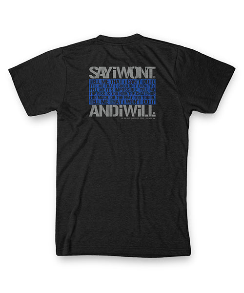 Blue Line Creed Tee - Black