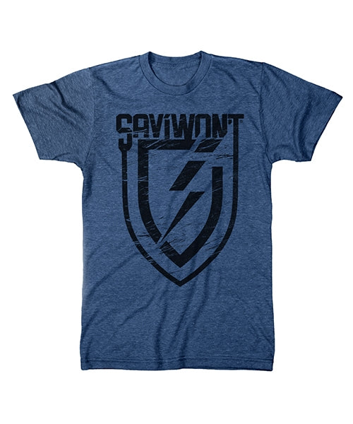 Understated Creed Tee - Tri Royal Black