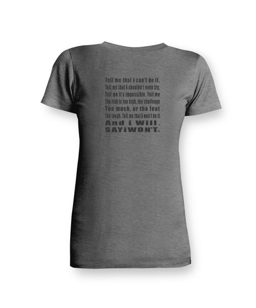 Creed SQ Bling Vintage Ladies Tee - Heather Gray