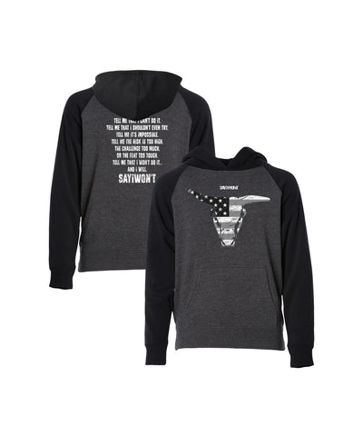 Bullish.0 Youth Creed Hoodie - Black n Charcoal