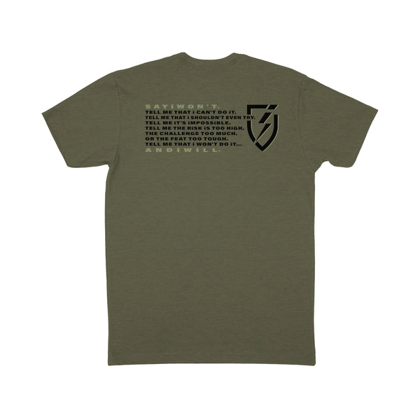 Essential Creed Tee - Military Heather Green