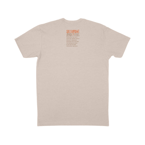 Stacked Creed Tee - Heather Sand