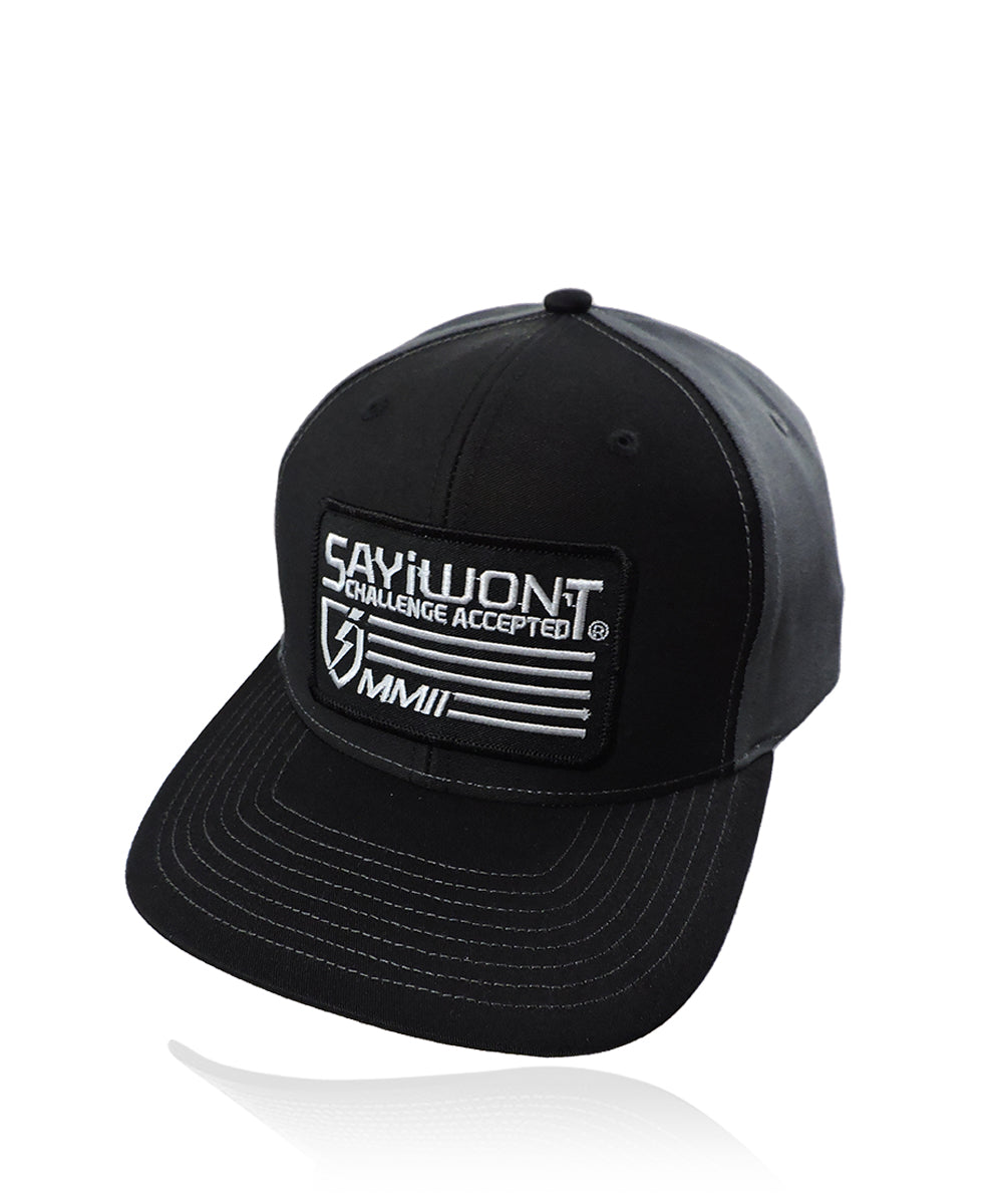 Colosseum Solid Snapback - Black and Charcoal