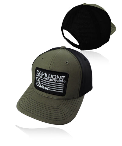Colosseum Solid Snapback - Olive and Black