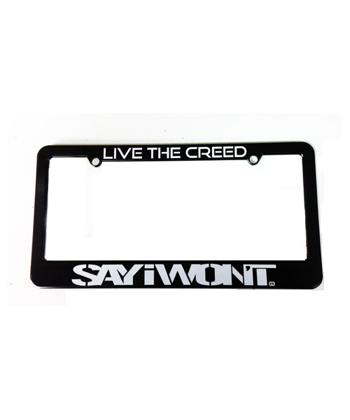 SAYiWON'T License Plate Frame - Black