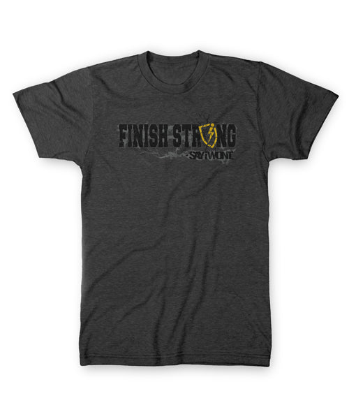 Finish Strong Tee - Charcoal