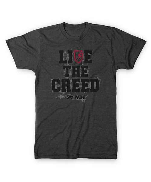 Live the Creed Tee - Charcoal