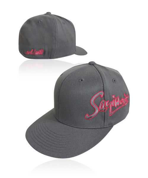 Go PiNK Signature Flatbill Flexfit - Gray-Pink