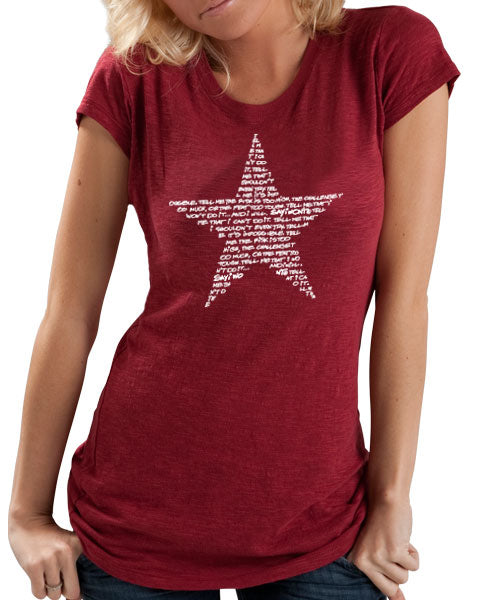 Star Creed Ladies Tee - Lipstick Red